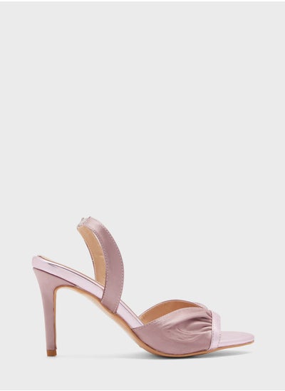 اشتري V Detail Metallic Trim Slingback Sandal في الامارات