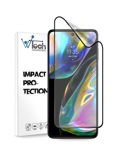 Buy 9D Matte Ceramics Full Coverage Screen Protector For Motorola Moto G82 5G Clear/Black in Saudi Arabia