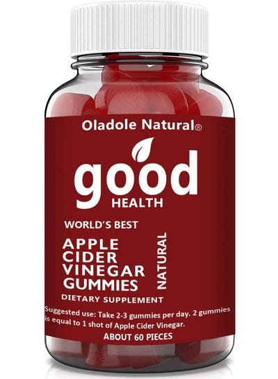 اشتري Oladole Natural Apple Cider Vinegar Gummy for Immunity & Detox, 60 Flavored Gummies في الامارات