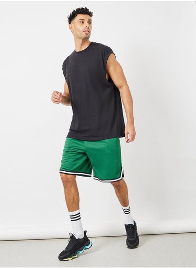 Buy Mesh Woven Oversized Basketball Shorts in Saudi Arabia