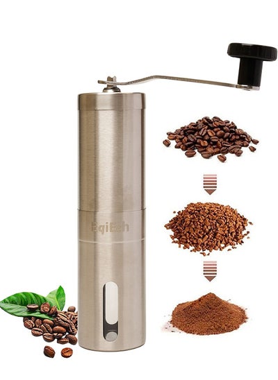 Buy Manual Coffee Grinder, Portable Stainless Steel Hand Coffee Bean Grinder with Ceramic Grinding Burr for Espresso, Travel, Camping, Kitchen & Office,Mini Coffee Powder Maker in Saudi Arabia