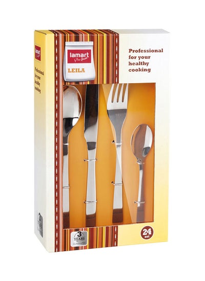 Buy 24 Pcs Stainless Steel Cutlery Set in Saudi Arabia