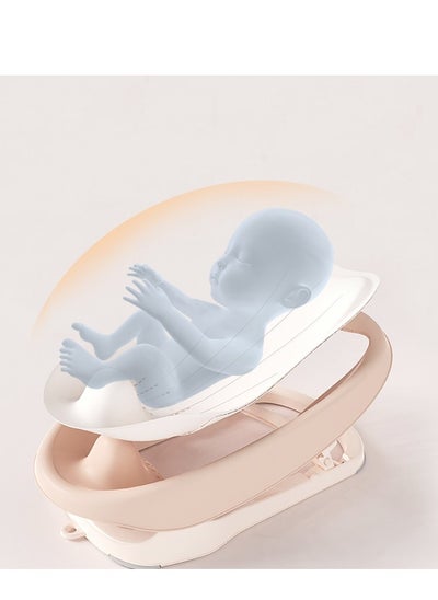 Buy Foldable Baby Bath Chair With Washing Hair Shower Shampoo Cup For Newborn to Toddler Infant Bather Support Use in the Sink or Bathtub Includes 3 Reclining Positions in UAE