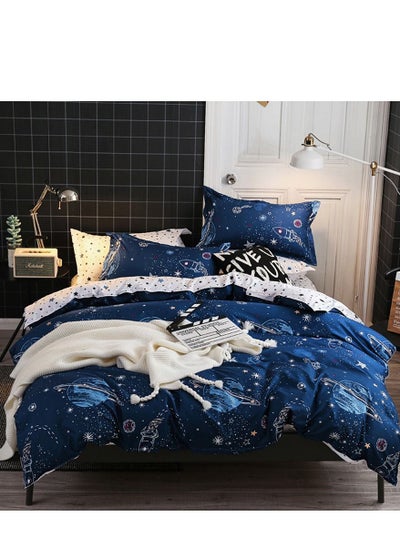 Buy 4-Piece Cartoon   Printed Duvet Cover Set Multicolour Queen in Saudi Arabia