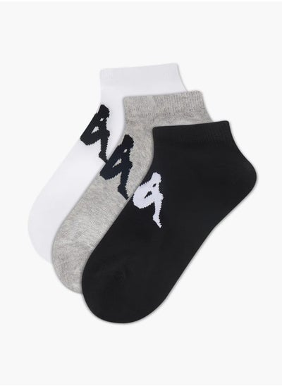 اشتري Logo Print No Show Socks - Set of 3 في الامارات