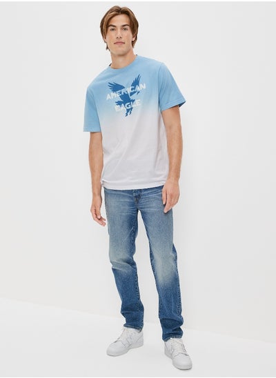 اشتري AE Super Soft Dip-Dye Logo Graphic T-Shirt في الامارات