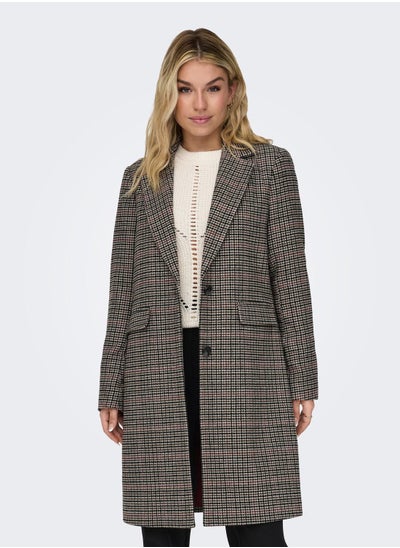 اشتري Checked Longline Coat في الامارات