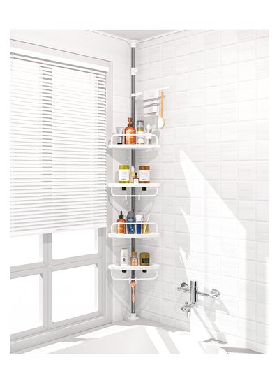 Buy XICEN 4 Layer Corner Shower Caddy, Adjustable Shower Shelf, Constant Tension Stainless Steel Pole Organizer, Rustproof 3.3 to 9.8ft in Saudi Arabia