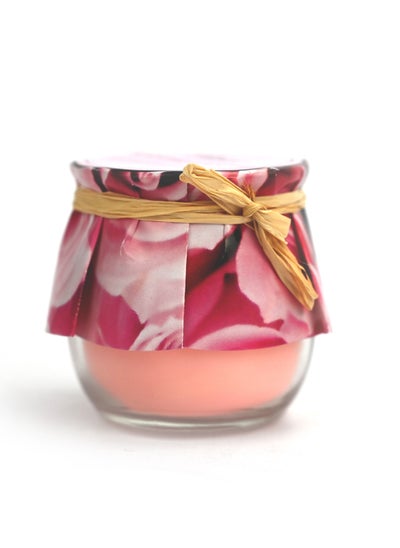 Buy Rose candle Jar Glass/Red Jar Candle Scented/ Floral Scented Candle Jar for Living Rooms, Halls, Office, Café, Hotels, Salon/Candle Jar Gift for Weddings, parties/ Candle Home Decor in UAE