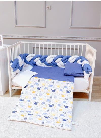 Buy Baby Bed Braided Bassinet with Quilt, Pillow and Sheet in Saudi Arabia