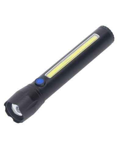 Buy LED Flashlight Clip Mini Torch Rechargeable Light Black in Saudi Arabia