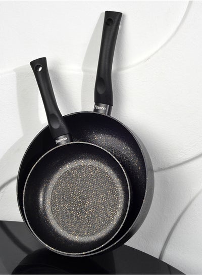 اشتري Deep Frying Pan 26cm + Deep Frying Pan 20cm Promo Series Multi-Layered Aluminum Non Stick Coating في الامارات