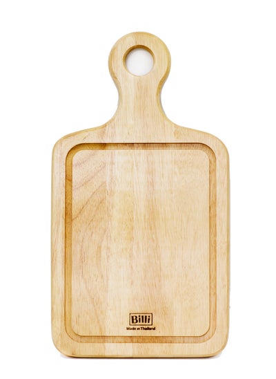 اشتري Natural wooden Cutting Board with Handle 19 X 35 X 1.5 cm في الامارات