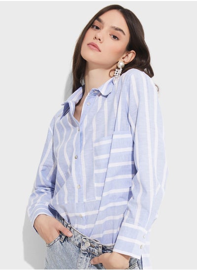 Buy Striped Button Down Shirt in UAE