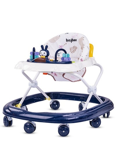 Buy Baybee Zato Baby Walker for Kids, Foldable Kids Walker with 3 Position Adjustable Height & Musical Toy Bar Activity Walker for Toddlers Walker for Baby Boy Girl 6 to 18 Months Dark Blue in UAE