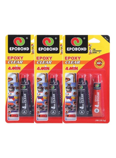 Buy Epobond Epoxy Clear Adhesive 2 Tubes - 26.4g 3 Pieces in Egypt