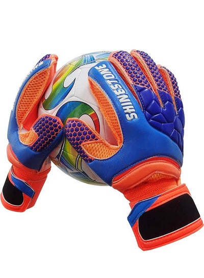 Buy Football Goalkeeper Gloves Kids Men, Boys Youth Adult Soccer Goalie Gloves with Fingersave Super Grip Latex for Football Training Match Summer in Saudi Arabia