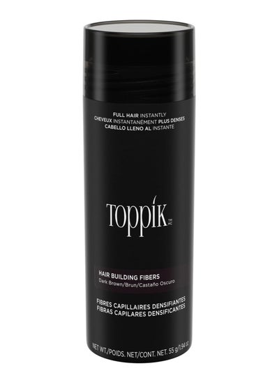 Buy Toppik Hair Building Fibers Dark Brown 27.5g Fill In Fine or Thinning Hair, Instantly Thicker, Fuller Natural Looking Hair in UAE