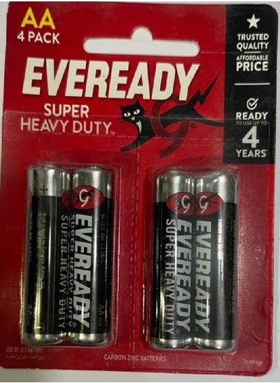 Buy Eveready Super Heavy Duty Battery, Size AA, Pack Of 4 in Egypt