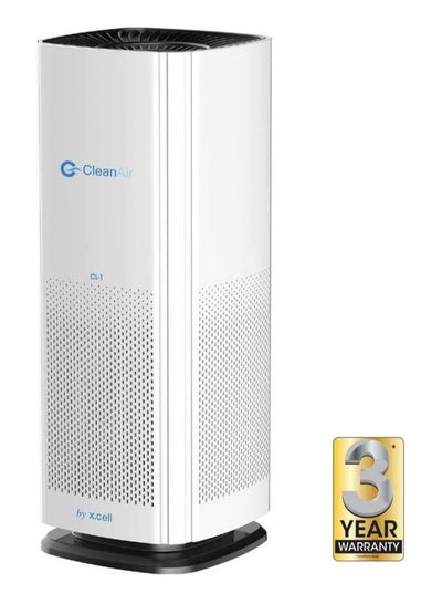 Buy Clean Air CL1 Air Purifier by X.CELL, With Pre Filter, HEPA Filter, Activated Carbon Filter, UV Light And Ionizers, Protection from Pet hair, Pollen, Dust, Dander, Cotton fiber, White in UAE