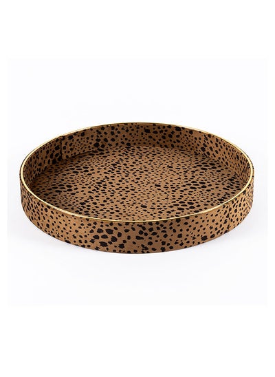 اشتري Safari Corbett Decorative Tray, Brown & Black - 39x5 cm في الامارات