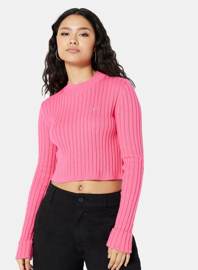 Buy Boxy Cropped Rib Sweater in UAE