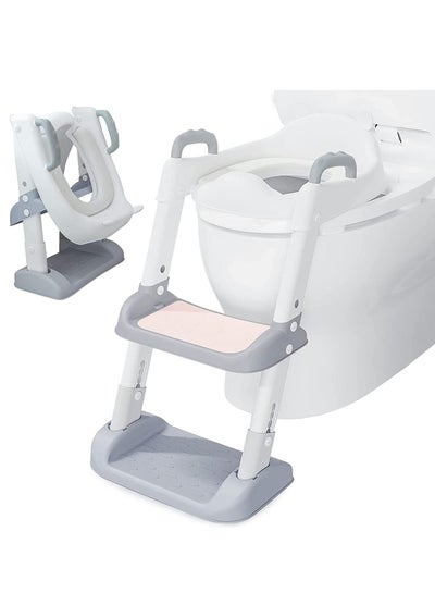 Buy Potty Training Seat, Toddler Step Stool, 2 in 1 Potty Training Toilet for Kids, Baby Seat with Splash Guard and Anti-Slip Pad for Boys Girls Potty Training in Saudi Arabia