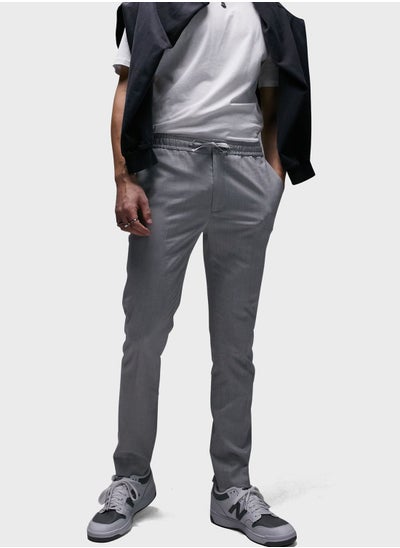 Buy Skinny smart trousers with elasticated waistband in Saudi Arabia