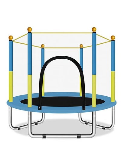 اشتري Trampoline with Fence, Fitness Children's Trampoline, Suitable for Indoor and Outdoor (Blue) في الامارات