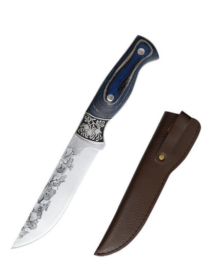 Buy 40Cr13 Steel Multi-Purpose Knife With Carved Steel Head, Butchering and Cutting Knife Hand Knife in Saudi Arabia