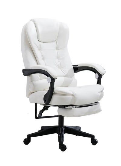 Buy Gaming Chair, Adjustable Office Chair with Headrest and Lumbar Support, Ergonomic Chair for Home, Office, Game (White) in Saudi Arabia