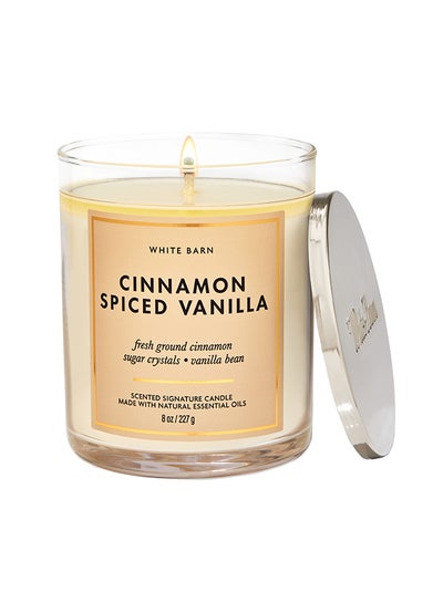 Buy Cinnamon Spiced Vanilla Signature Single Wick Candle in Saudi Arabia