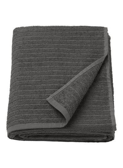 Buy Bath Sheet Dark Grey 100X150 Cm in Saudi Arabia