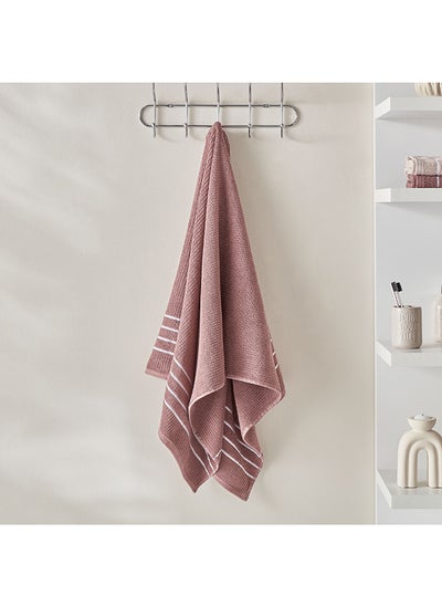 Buy Mateo Ribbed Cotton Bath Towel 136 x 68 cm in UAE