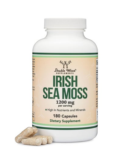 Buy Irish Sea Moss Capsules, More Potent Than Sea Moss Gel Extract (180 Count, 1,200mg per Serving) in UAE