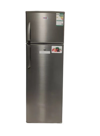 Buy 2-door refrigerator with top freezer - 252 liters - 8.9 feet, silver - KMF-255S in Saudi Arabia