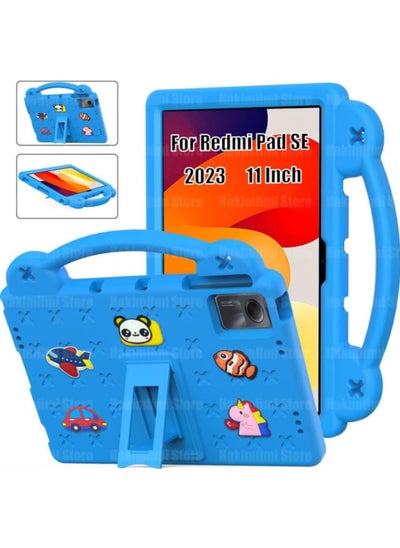 Buy Kids Safe EVA Bear Case Compatible with Xiaomi Redmi Pad SE 11 Inch 2023 Handheld Shockproof Tablet Cover For Redmi Pad SE 11" (Sky Blue) in UAE