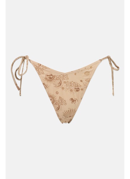 اشتري Women Graphic Bikini Bottom, Tan في الامارات