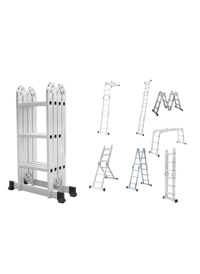 Buy Boss Lifestyle Multipurpose Aluminium Ladder 3.7 Mtr (12 Steps) For Home Office Factory and Professional Maintaince works in UAE