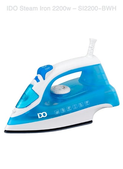 Buy IDO Ceramic Steam Iron 2200w, Blue&White – SI2200-BWH in Egypt