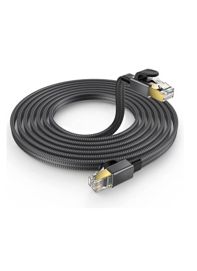 Buy 1m Cat 8 Ethernet Cable Black in UAE