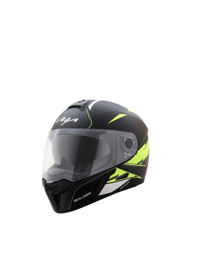 اشتري Vega Ryker D/V Bolder Dull Black Neon Yellow Helmet Size Medium في الامارات