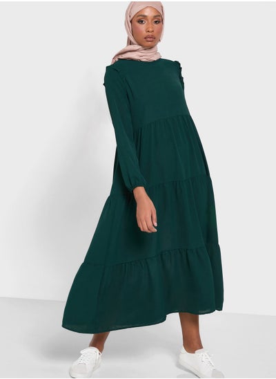 Buy Ruffle Detail Dress in Saudi Arabia