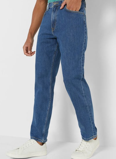 Buy Mid Wash Straight Fit Jeans in UAE