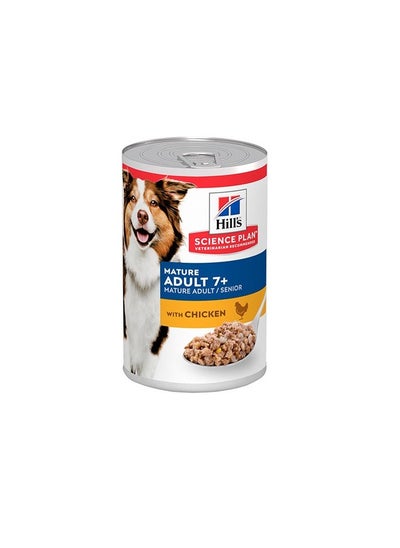 Buy Hill's Science Plan Mature Adult 7+ Dog Food with Chicken 370g x 12 in UAE