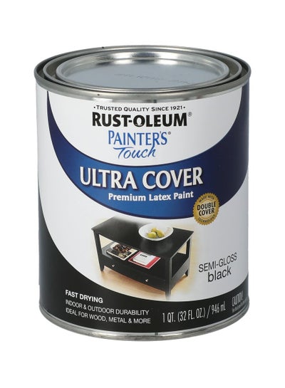 Buy Ultra Cover Premium Latex Paint Black 946ml in Saudi Arabia