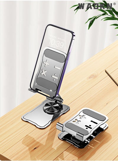 Buy Metal iPad Stand Foldable Tablet Stand iPad Holder Stand Adjustable Mobile Phone Holder for iPad Pro 2023 iPad Air 4 iPad mini iPhone 15/15 Plus/15 Pro/15 Pro Max/14 Pro Max Samsung Galaxy Tab S7 in Saudi Arabia