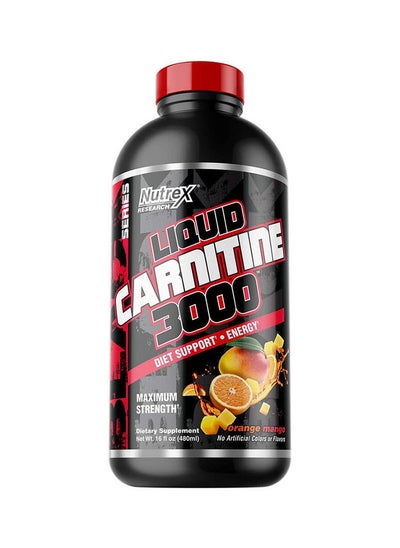 Buy Nutrex Research Liquid Carnitine 3000 | Premium Liquid Carnitine, Fat Loss Support | Orange Mango |16 Fl Oz in UAE