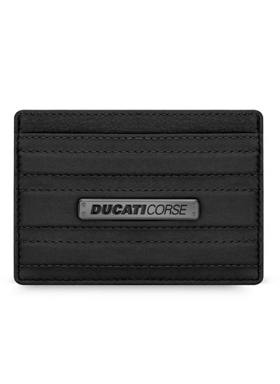 Buy Ducati Corse Linea Black Genuine Leather Card Holder For Men - DTLGD2200102 in Saudi Arabia