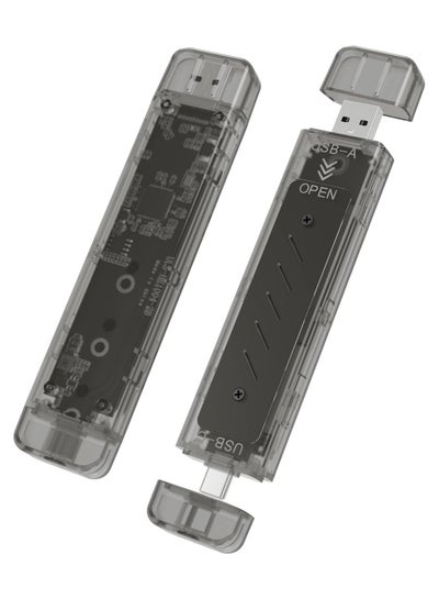 اشتري M.2 NVMe SSD Enclosure Tool-Free, M.2 NVMe to USB 3.2 Gen 2 (10 Gbps MAX) Adapter, RTL9210B Chips 9210BIC, M2 SSD Enclosure Support NVME PCIe SATA NGFF B+M Key and UASP Trim for 2242/2260/2280 (Gray) في السعودية